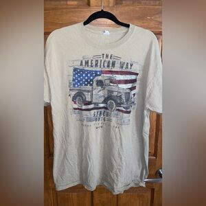 Fruit of the Loom Tan T-Shirt American Way